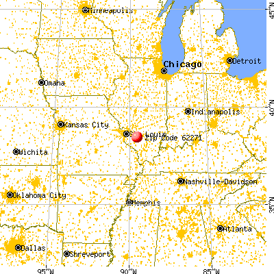 Okawville, IL (62271) map from a distance