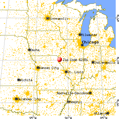 Mendon, IL (62351) map from a distance