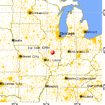 Moweaqua, IL (62550) map from a distance