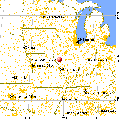 Meredosia, IL (62665) map from a distance