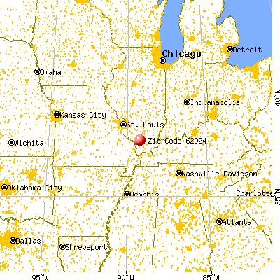De Soto, IL (62924) map from a distance
