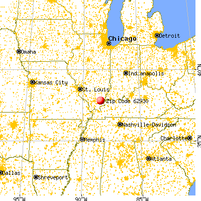 Eldorado, IL (62930) map from a distance