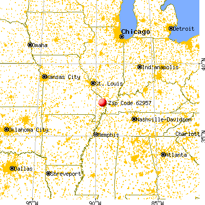 East Cape Girardeau, IL (62957) map from a distance