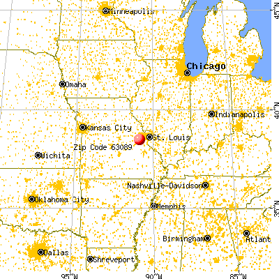 Villa Ridge, MO (63089) map from a distance