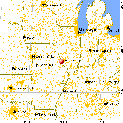 Concord, MO (63128) map from a distance