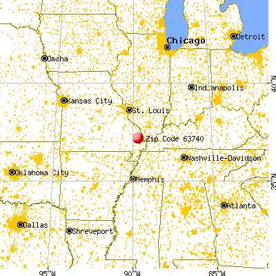 Chaffee, MO (63740) map from a distance