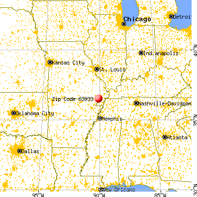 Campbell, MO (63933) map from a distance
