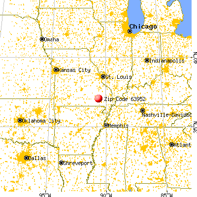 Mill Spring, MO (63952) map from a distance