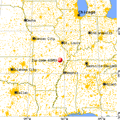 Fairdealing, MO (63953) map from a distance