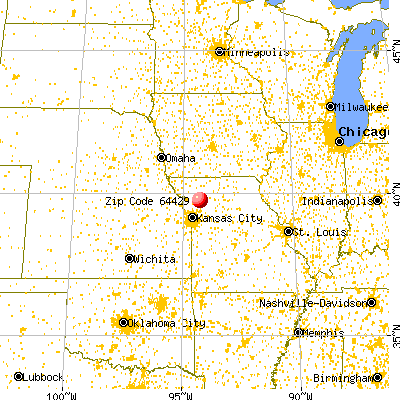 Cameron, MO (64429) map from a distance