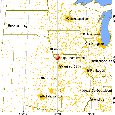 Graham, MO (64455) map from a distance
