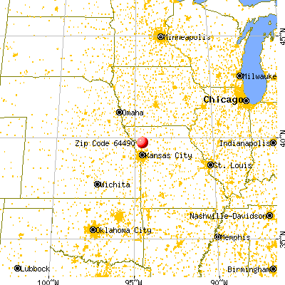 Stewartsville, MO (64490) map from a distance