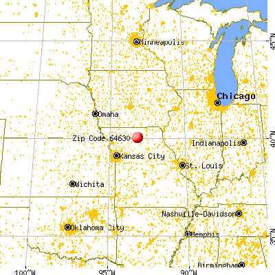Browning, MO (64630) map from a distance