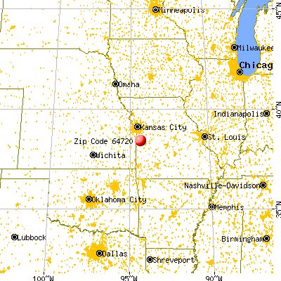 Adrian, MO (64720) map from a distance