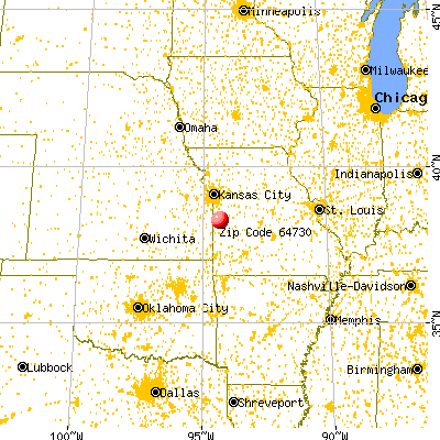 Butler, MO (64730) map from a distance