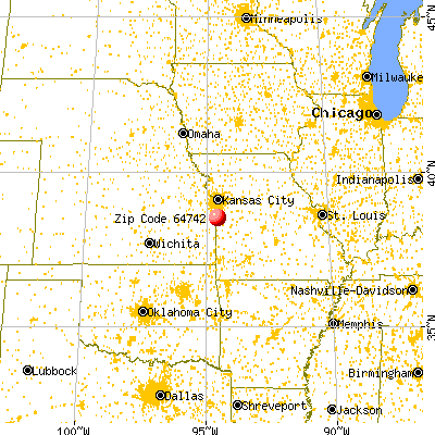Drexel, MO (64742) map from a distance