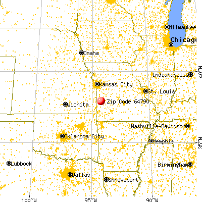 Walker, MO (64790) map from a distance