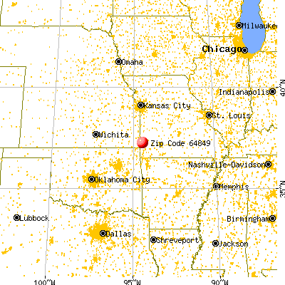 Neck City, MO (64849) map from a distance
