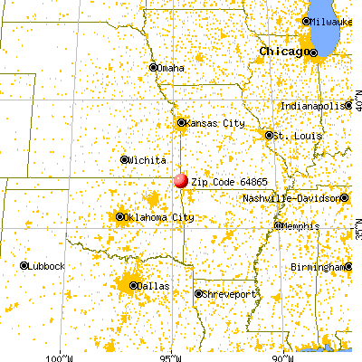 Seneca, MO (64865) map from a distance