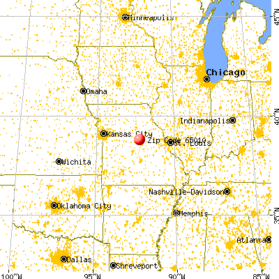 Ashland, MO (65010) map from a distance