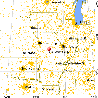 Laurie, MO (65037) map from a distance