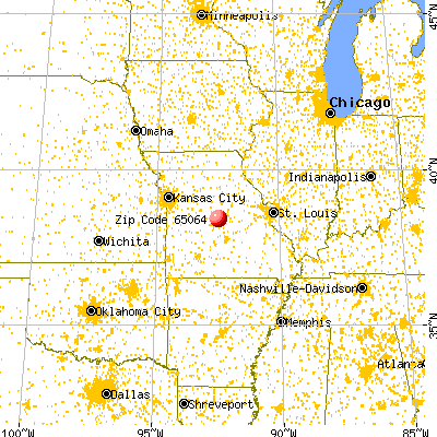 Olean, MO (65064) map from a distance