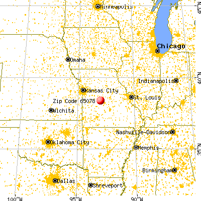 Stover, MO (65078) map from a distance