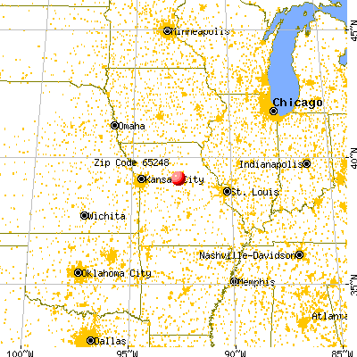 Fayette, MO (65248) map from a distance
