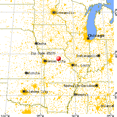 Moberly, MO (65270) map from a distance