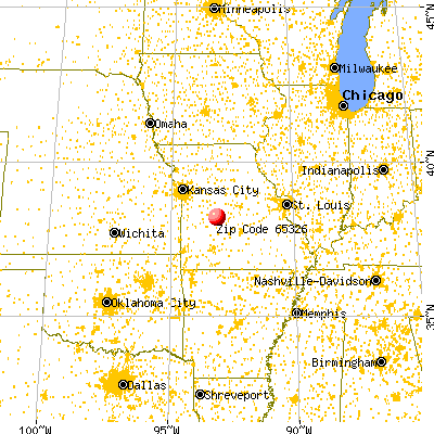 Climax Springs, MO (65326) map from a distance
