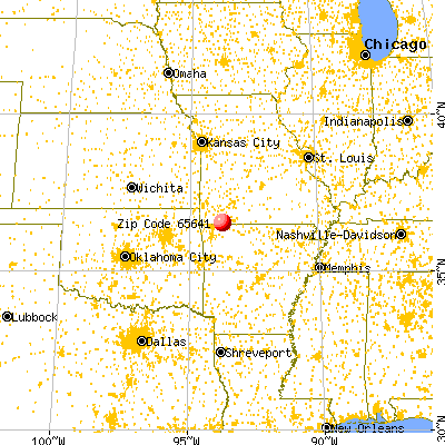 Eagle Rock, MO (65641) map from a distance
