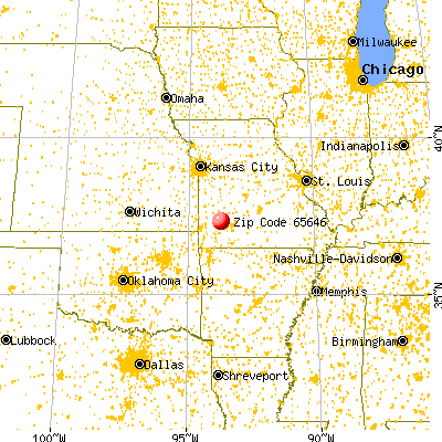 Everton, MO (65646) map from a distance