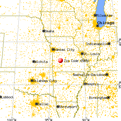 Flemington, MO (65650) map from a distance