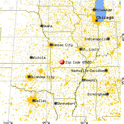Fordland, MO (65652) map from a distance