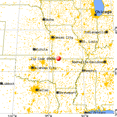 Emerald Beach, MO (65658) map from a distance