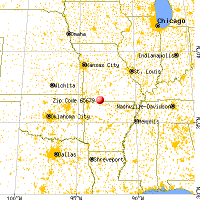 Kirbyville, MO (65679) map from a distance