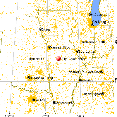 Louisburg, MO (65685) map from a distance