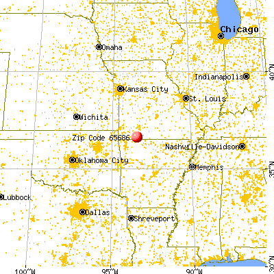 Kimberling City, MO (65686) map from a distance