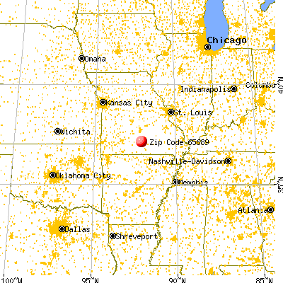 Cabool, MO (65689) map from a distance
