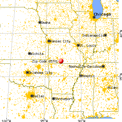 , MO (65701) map from a distance