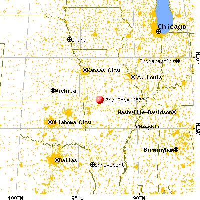 Ozark, MO (65721) map from a distance