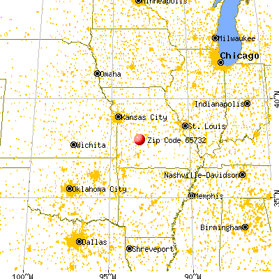 Preston, MO (65732) map from a distance