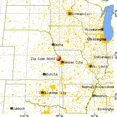 Atchison, KS (66002) map from a distance