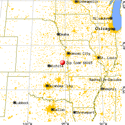 Colony, KS (66015) map from a distance