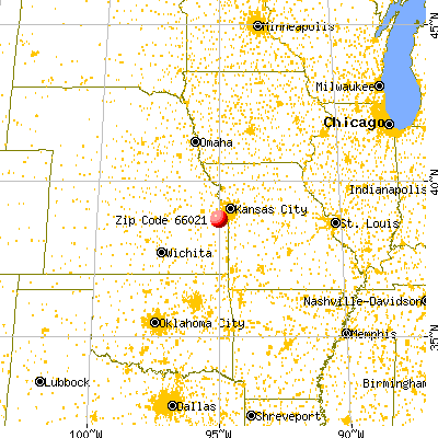 Edgerton, KS (66021) map from a distance