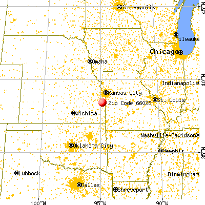 Fontana, KS (66026) map from a distance