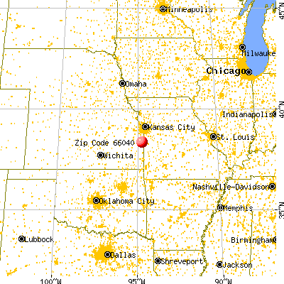 Linn Valley, KS (66040) map from a distance