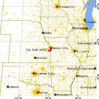 Olathe, KS (66062) map from a distance