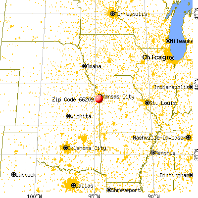 Leawood, KS (66209) map from a distance