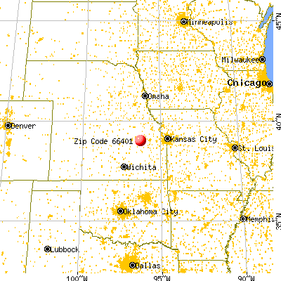Alma, KS (66401) map from a distance